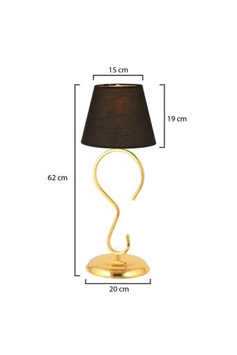 Apliqa Cross Gold Modern Tekli Metal Tek Ayak Abajur Gold