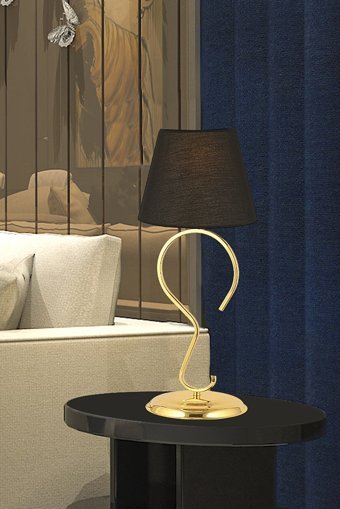 Apliqa Cross Gold Modern Tekli Metal Tek Ayak Abajur Gold
