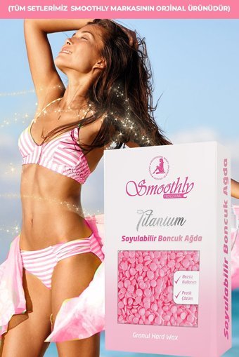 Smoothly 1+1 Boncuk Ağda Makinesi + 3xBoncuk Ağda + 2xKarınca Yağı + 4xTemizleme Mendiili + Spatula
