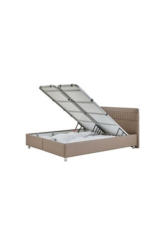Yataş Nano 100 x 200 cm Başlıklı Çift Kişilik Sandıklı Baza Seti Vizon