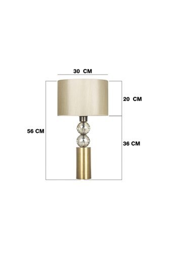 Moena Studio Milano Eskitme Gold Tekli Metal Tek Ayak Abajur Gold