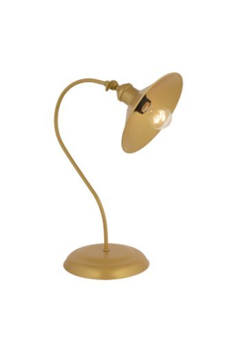Apliqa İklim Gold Retro Tekli Metal Tek Ayak Abajur Gold