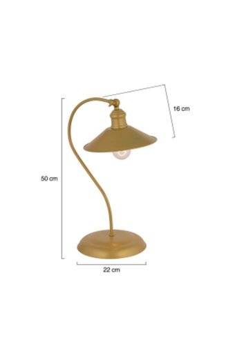 Apliqa İklim Gold Retro Tekli Metal Tek Ayak Abajur Gold