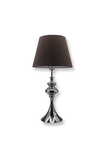 Lampada Viola Kahverengi Tekli Metal Tek Ayak Abajur Kahverengi