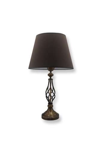 Lampada Verona Eskitme Kahverengi Tekli Metal Tek Ayak Abajur Kahverengi