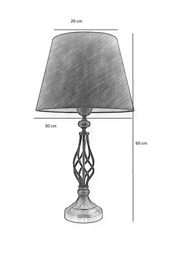 Lampada Verona Eskitme Kahverengi Tekli Metal Tek Ayak Abajur Kahverengi