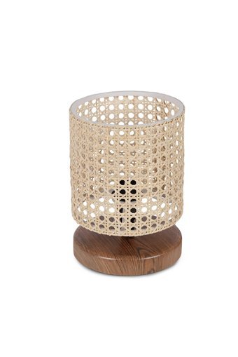 Homing Exclisive Rattan Hazeranlı Tekli Metal Tek Ayak Abajur Bej