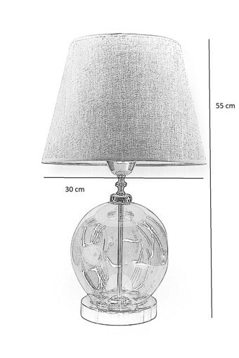 Lampada Elenore Eskitme Tekli Cam Tek Ayak Abajur Kahverengi