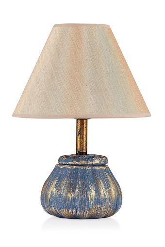 Hmydesign Citrouille Mavi Gold Srmk-53 Tekli Seramik Tek Ayak Abajur Mavi - Gold