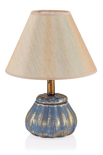 Hmydesign Citrouille Mavi Gold Srmk-53 Tekli Seramik Tek Ayak Abajur Mavi - Gold