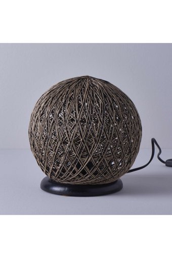 Linens Fence Siyah Kahve Tekli Ahşap Tek Ayak Abajur Siyah - Kahve