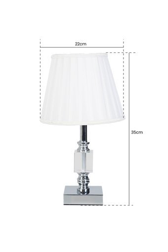Hmydesign Glace Krem Gümüş Tekli Metal Tek Ayak Abajur Bej