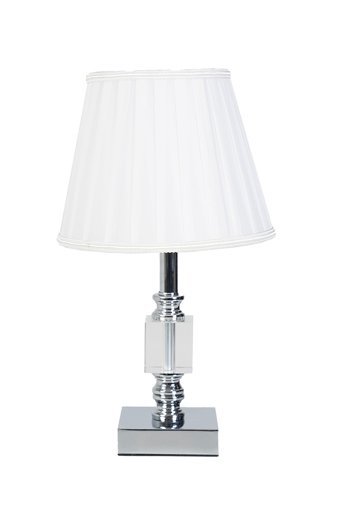 Hmydesign Glace Krem Gümüş Tekli Metal Tek Ayak Abajur Bej