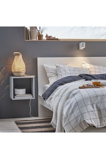 Ikea Eshlee Mısterhult Tekli Bambu Tek Ayak Abajur Krem