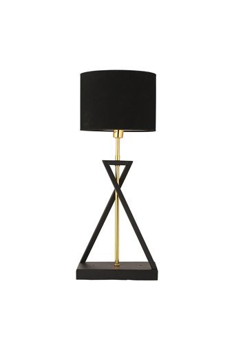 Apliqa Yotta Retro Tekli Metal Tek Ayak Abajur Siyah-Gold