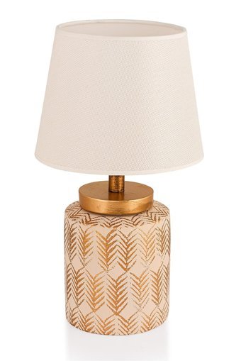 Hmydesign Grande Krem Gold Srmk-53 Tekli Pvc Tek Ayak Abajur Beyaz