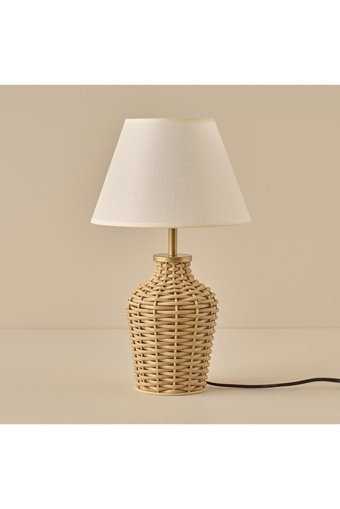 Bella Maison Carbis Rattan Tekli Rattan Tek Ayak Abajur Naturel