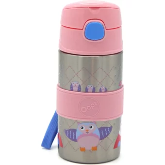 Oops Pipetli Akıtmaz Kulpsuz 400 ml Alıştırma Bardağı Pembe