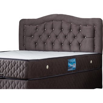 Setay Şah 160 x 200 cm Ayrılabilen Başlıklı Çift Kişilik Sandıklı Baza Seti Antrasit