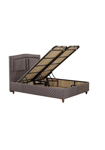 İnci 140 x 190 cm Ayrılabilen Başlıklı Çift Kişilik Sandıklı Baza Seti Siyah
