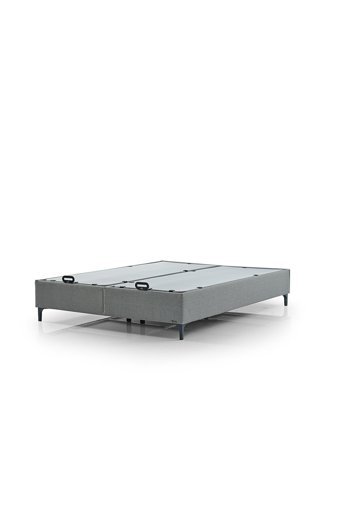 Armis Aqua 100 x 200 cm Başlıksız Çift Kişilik Sandıklı Baza Gri