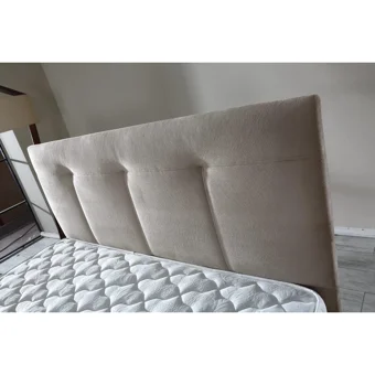 İpek Mobilya Manolya 180 x 200 cm Yataklı Başlıklı Çift Kişilik Sandıklı Baza Seti Bej
