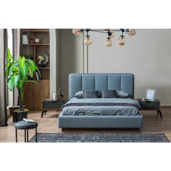 Decomo Home Zett Başlıksız Çift Kişilik Sandıklı Baza Mavi