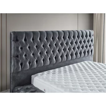 Arleno Bedding Picasso 160 x 200 cm Yataklı Başlıklı Çift Kişilik Sandıklı Baza Seti Siyah