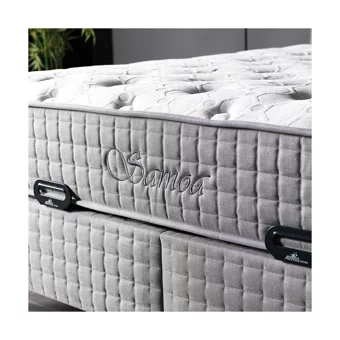 Armis Samoa 120 x 200 cm Ayrılabilen Yataklı Başlıklı Çift Kişilik Sandıklı Baza Seti Vizon