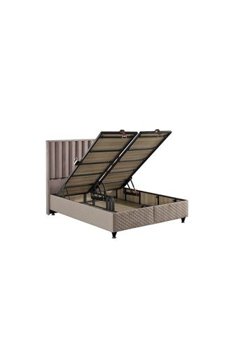 İmaj Biosafe 140 x 190 cm Başlıksız Çift Kişilik Sandıklı Baza Kahverengi