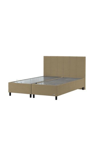 İpek Mobilya Alto 120 x 200 cm Yataklı Başlıklı Çift Kişilik Sandıklı Baza Seti Bej