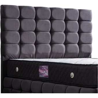 Setay Duke Lüx 140 x 190 cm Ayrılabilen Başlıklı Çift Kişilik Sandıklı Baza Seti Antrasit