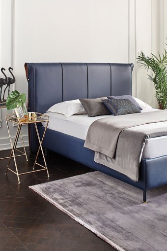 Yataş Bedding Lisbon Rivano 160 x 200 cm Ayrılabilen Başlıklı Çift Kişilik Sandıklı Baza Seti Lacivert