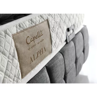 Capella 110 x 150 cm Ayrılabilen Yataklı Başlıklı Çift Kişilik Sandıklı Baza Seti Gri
