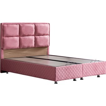 Setay Orthosoft 180 x 200 cm Ayrılabilen Başlıklı Çift Kişilik Sandıklı Baza Seti Pembe