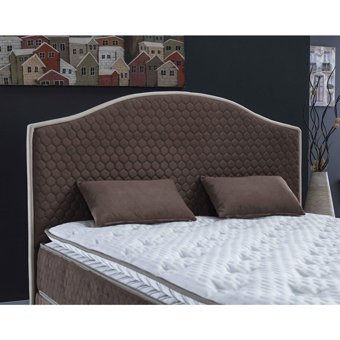 İpek Mobilya Starmaks 180 x 200 cm Yataklı Başlıklı Çift Kişilik Sandıklı Baza Seti Sütlü Kahve