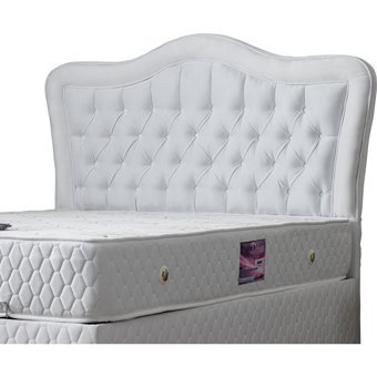 Setay Camelli 150 x 200 cm Ayrılabilen Başlıklı Çift Kişilik Sandıklı Baza Seti Beyaz