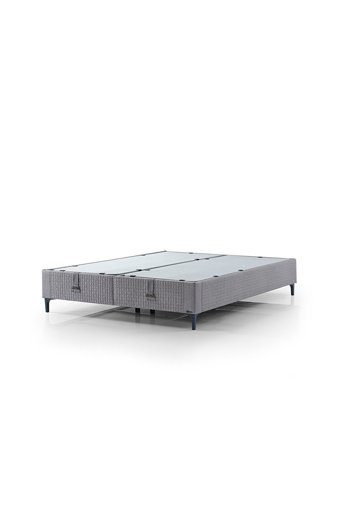 Armis Hybrid 200 x 200 cm Başlıksız Çift Kişilik Sandıklı Baza Gri