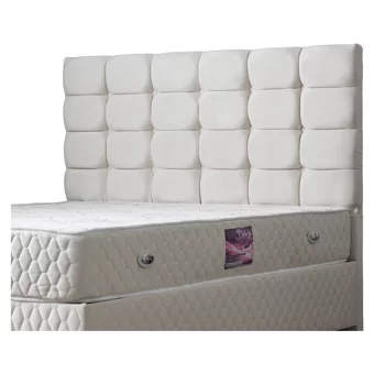Setay Duke 160 x 200 cm Ayrılabilen Yataklı Başlıklı Çift Kişilik Sandıklı Baza Seti Krem