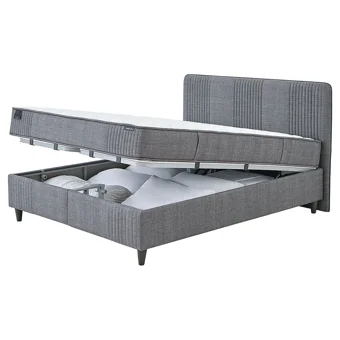 Yataş Wool Sense 100 x 200 cm Yataklı Başlıklı Çift Kişilik Sandıklı Baza Seti Koyu Gri