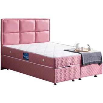 Setay Orthosoft 160 x 200 cm Ayrılabilen Başlıklı Çift Kişilik Sandıklı Baza Seti Pembe