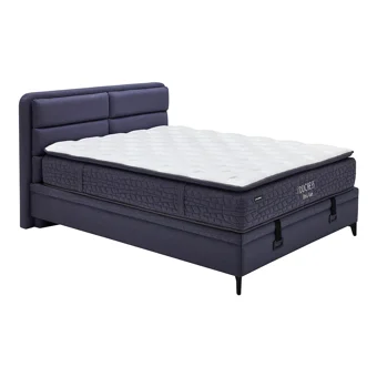 Yataş Bedding Duchess Ultra Care 140 x 190 cm Yataklı Başlıklı Çift Kişilik Sandıklı Baza Seti Lacivert