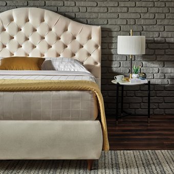 Yataş Sidney 180 x 200 cm Başlıklı Çift Kişilik Sandıklı Baza Seti Krem
