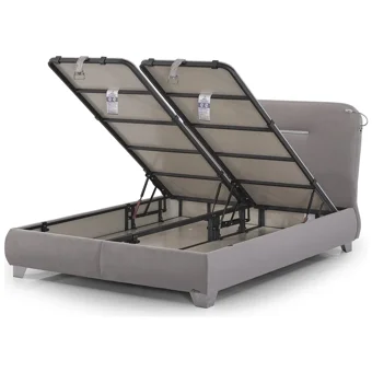 Armis Space 140 x 190 cm Başlıksız Çift Kişilik Sandıklı Baza Bej