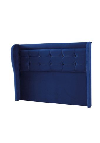 Mobilya Dükkanım Blue 150 x 200 cm Başlıklı Çift Kişilik Sandıklı Baza Seti Mavi
