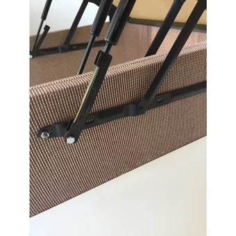 Bengi Ticaret 150 x 200 cm Ayrılabilen Başlıklı Çift Kişilik Sandıklı Baza Seti Açık Kahverengi