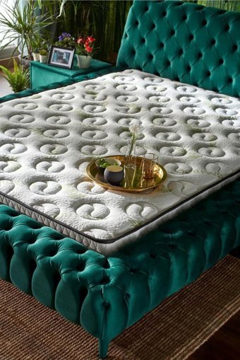 Mobilya Dükkanım 180 x 200 cm Yataklı Başlıksız Çift Kişilik Baza Seti Kahve