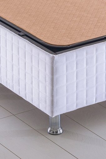 Alf Plus 200 x 200 cm Ayrılabilen Başlıksız Çift Kişilik Sandıklı Baza Seti Beyaz