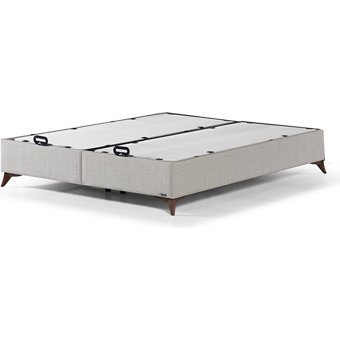 Armis Premium 160 x 200 cm Ayrılabilen Başlıksız Çift Kişilik Sandıklı Baza Beyaz