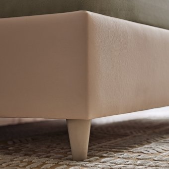 Enza Home Basel 150 x 200 cm Ayrılabilen Başlıklı Çift Kişilik Sandıklı Baza Seti Bej